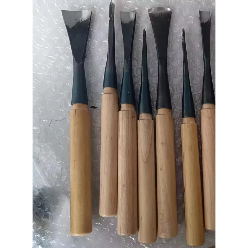 6PC SET Woodwork Carving Knife Round Cirle Dig a Hole Spoon Knife Chisel 0.5-3cm Hand Wood Carving Knives