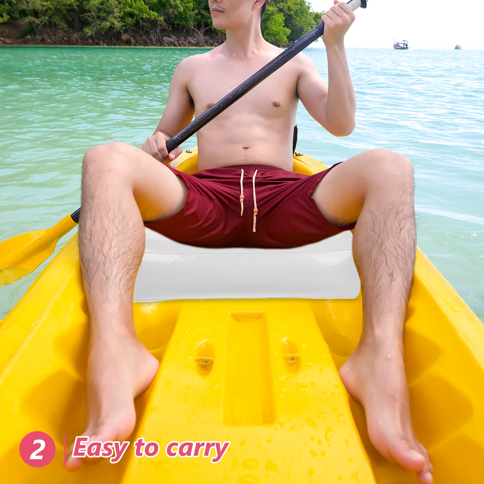 

Inflatable PVC Portable Boat Cushion Thickened Comfortable Kayak Seat Pad Fishing Canoe Inflatable Cushion Portable Boat Seat