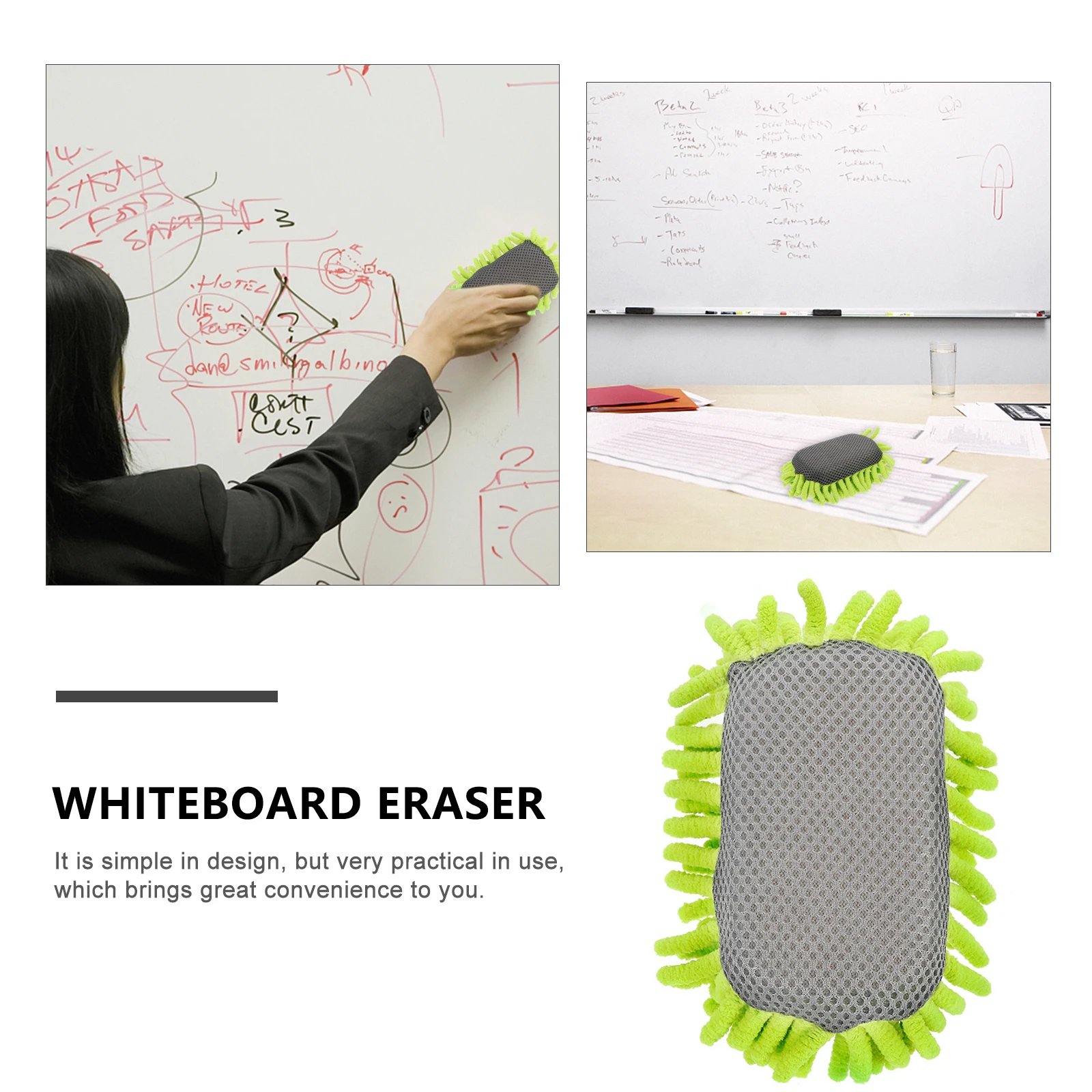 

3 Pcs Eraser Chalk Board Cleaner Erasers for School Blackboard Dry White Whiteboard