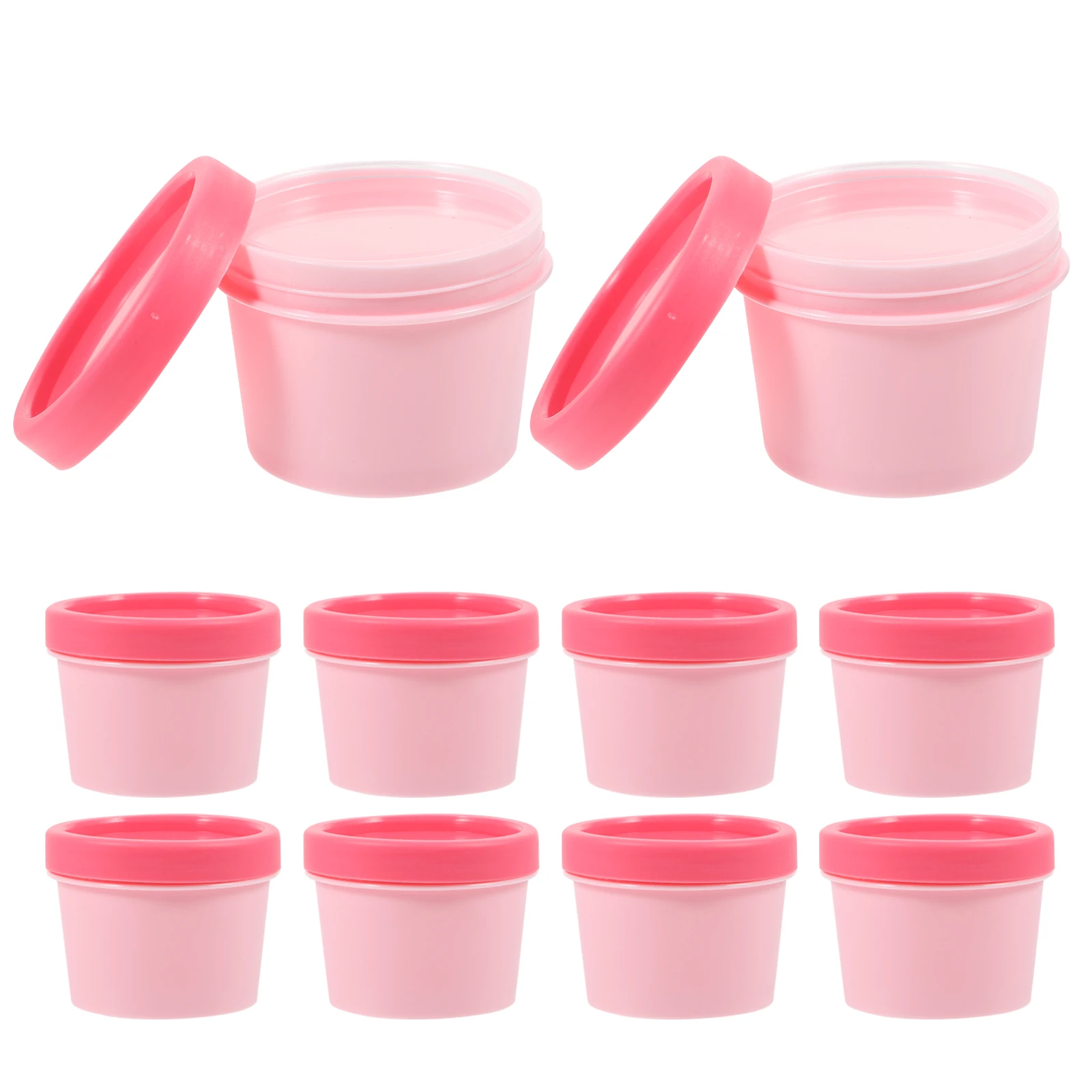 

Ice Cream Box Plastic Cups with Lids Small Dessert Mousses Container Icecream Sundae Bowls