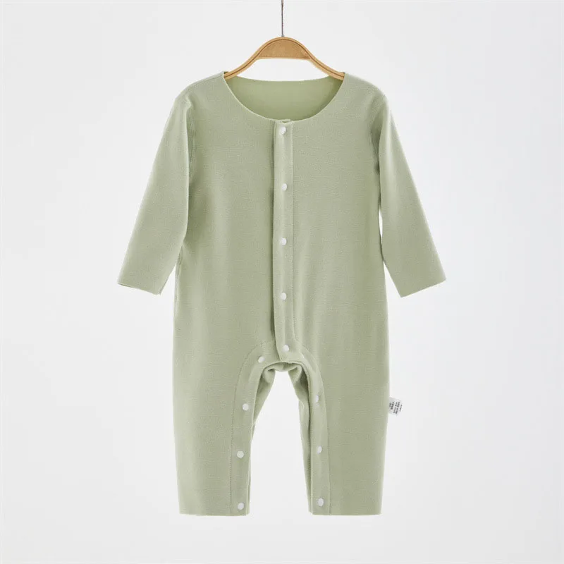 MILANCEL جديد ربيع الطفل السروال القصير 0-3Y طفل بلون رقيقة بذلة الفتيات الملونة جولة الرقبة منامة #2