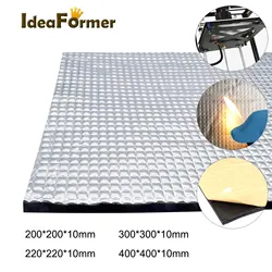 1PC Heat Insulation Cotton 200/220/300/400mm Foil Self-adhesive Insulation Cotton 10mm Thickness 3D Printer Heating Bed Sticker