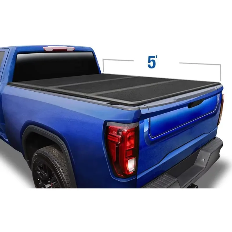 

2024 High Quality Hard Three-Fold Accessories Retractable Tonneau Cover for Chevrolet GMC Extra Short Bed 5FT