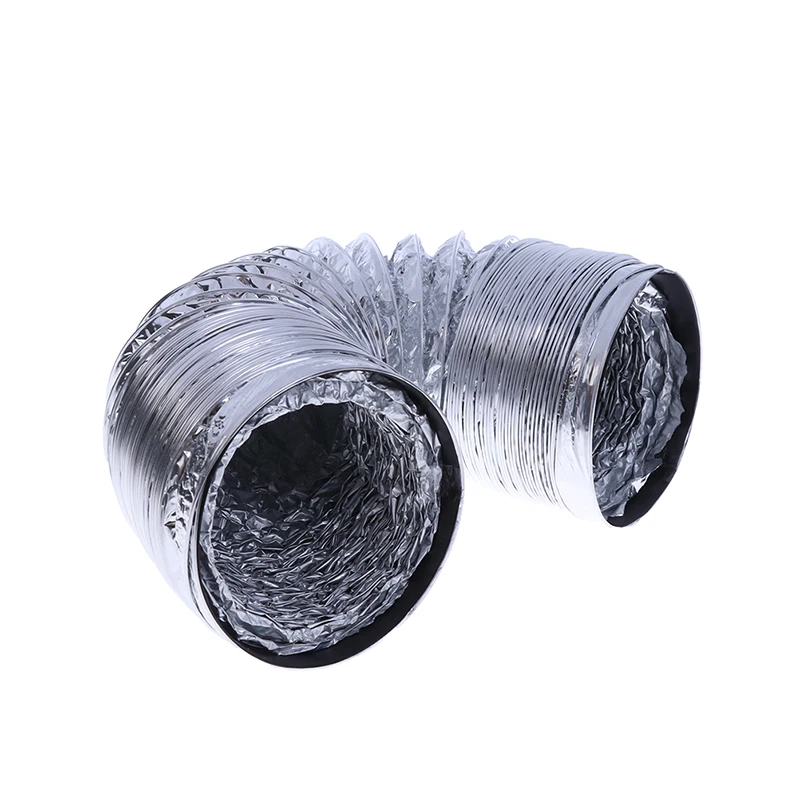 

4inch Ventilator Pipe Aluminum Tube Air Ventilation Hose Flexible Exhaust Duct 2M System Vent Bathroom