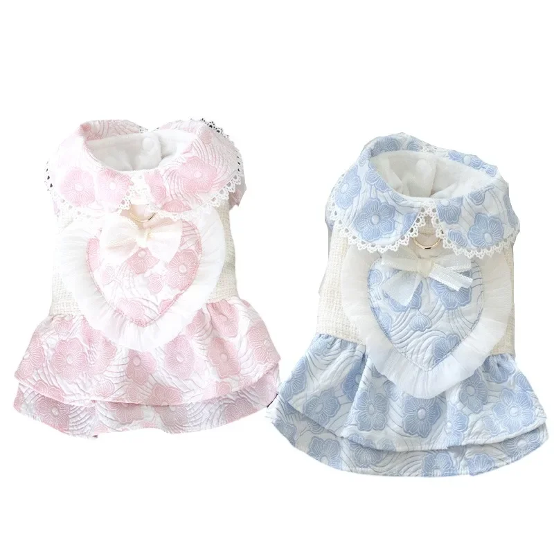 

Winter Dog Dress Cat Puppy Coat Yorkie Pomeranian Shih Tzu Maltese Schnauzer Bichon Poodle Dog Clothes Warm Pet Clothing Costume