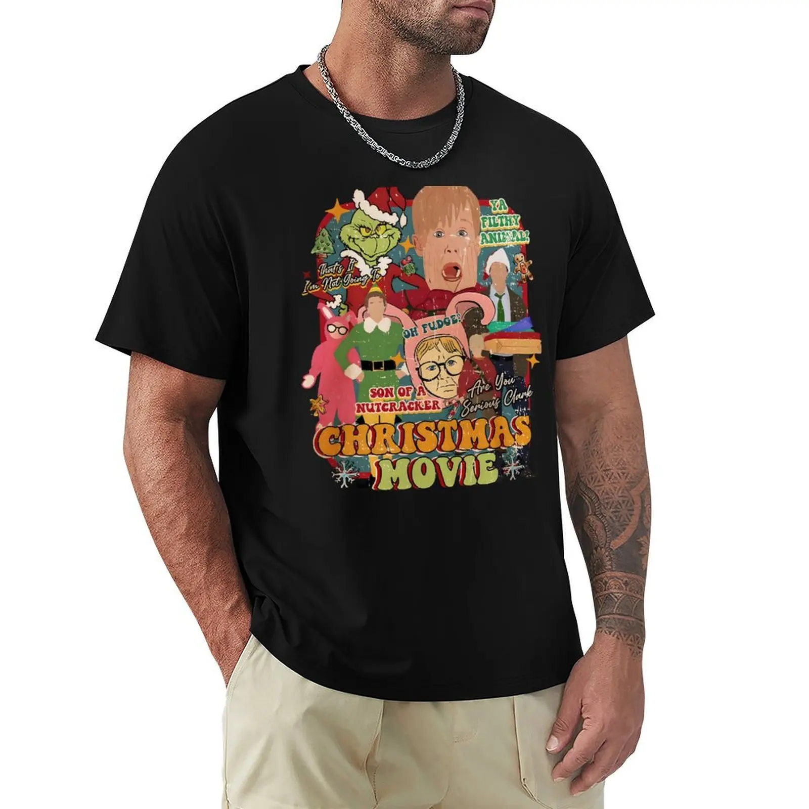 

Vintage Christmas Movie Characters T-Shirt shirts graphic tees Funny t-shirt mens shirts graphic tee