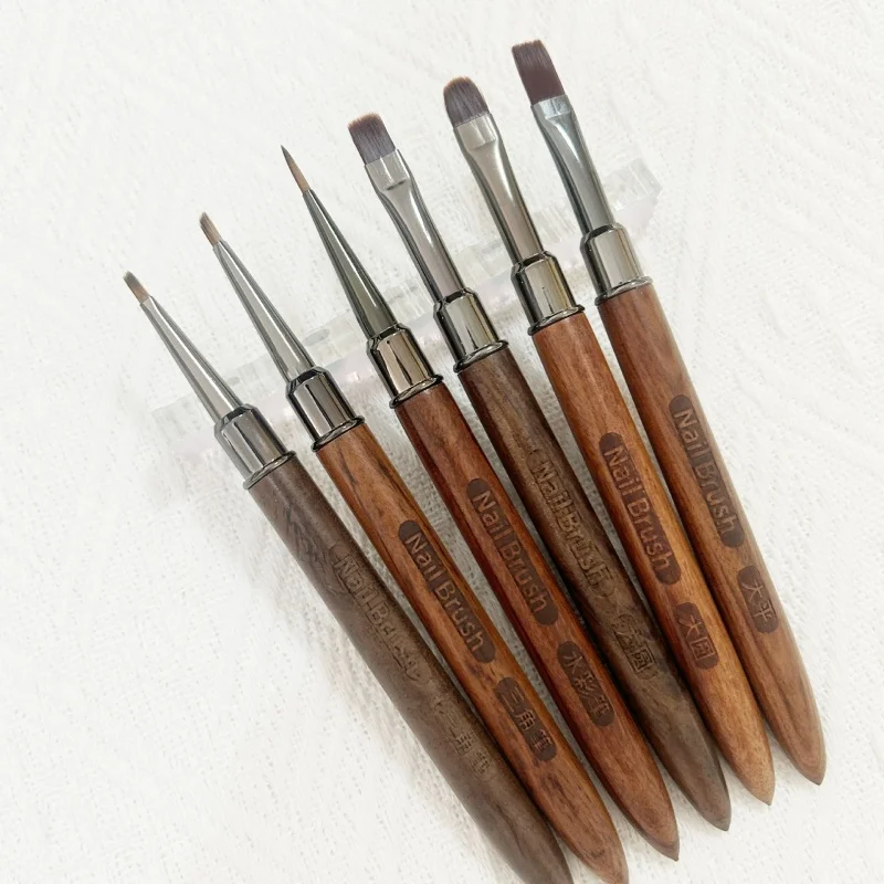 1/3 pièces mélange bois Gel peinture brosse Nail Art pour Gel pointe Extension constructeur accessoire Nail Art brosses manucure UV Gel ongles brosse