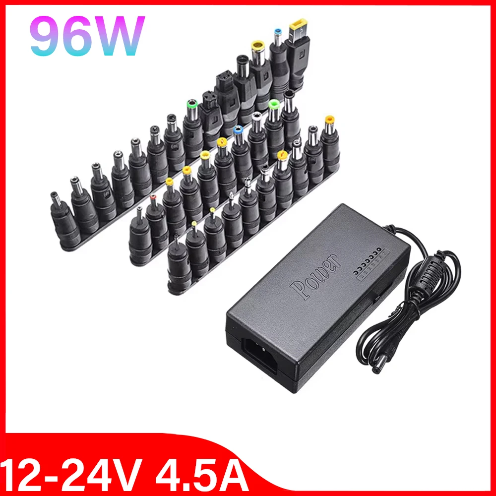 96W Universal AC Laptop Power Adapter 12V 15V 16V 18V 19V 4.5A 20V 24V Charger For Dell Toshiba Hp Asus Acer Sony Lenovo
