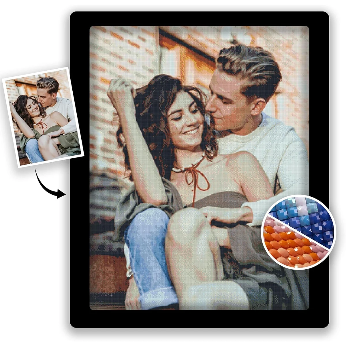 Embroidery Kit Set - Kit Lukisan Berlian Foto Kustom yang