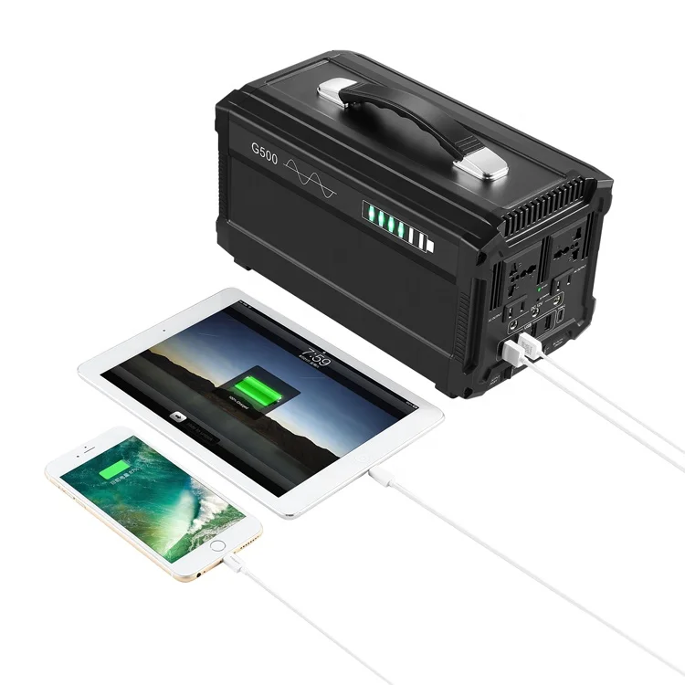 2025 Hot Professional Factory Direct Supply 500W Outdoor Backup Battery Rechargeable Mobile Printer Solar Portable Power Station