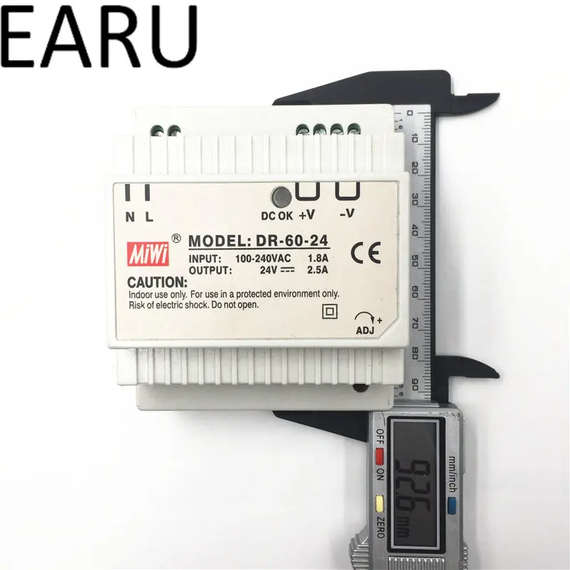 15W 30W 45W 60W Single Output 5V 12V 15V 24V Industrial Din Rail Power Supply Switch DR-15 DR-30 DR-45 DR-60 -5/12/15/24