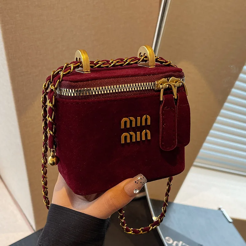 우아한 무광 숄더백 2025 신상 여성용, 럭셔리 레트로 크로스바디 백, 모든 경우에 어울리는 패셔너블한 립스틱 박스