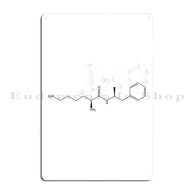 Daily Struggles with ADHD adderall Vyvanse Chemical Structure Metal Plaque Wall Cave Cinema Customized Tin Sign Poster