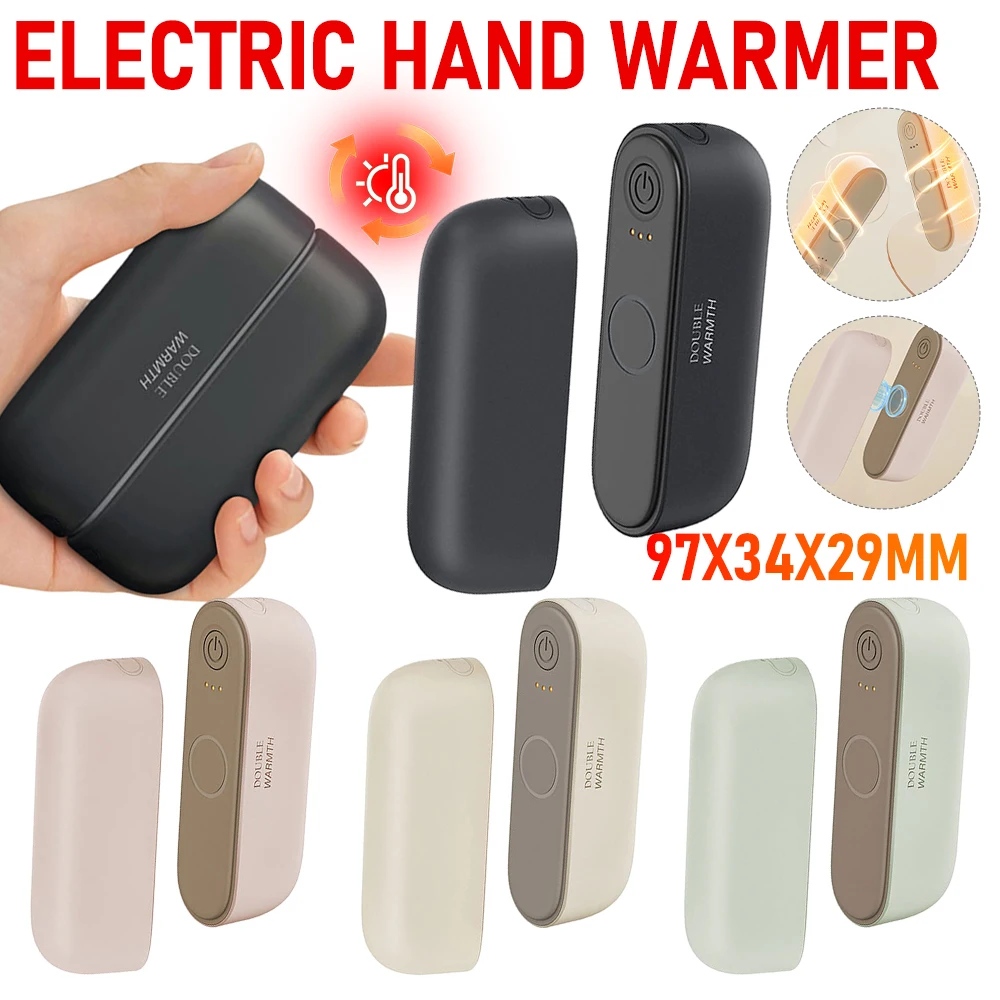 2 in 1 Magnetic Hand Warmer Electric Pocket Hand Warmer Fast Heating Pocket Heater 3 Gear Temperature Setting For Indoor Outdoor