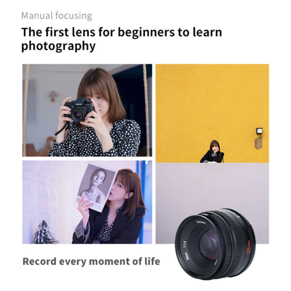 7artisans 35 مللي متر F1.4 مارك II APS-C Prime عدسة الكاميرا ل مايكرو 4/3 ZVE10 A6000 FX30 فوجي فيلم X-H2 نيكون ZFC كانون RF سوني E لوميكس #3