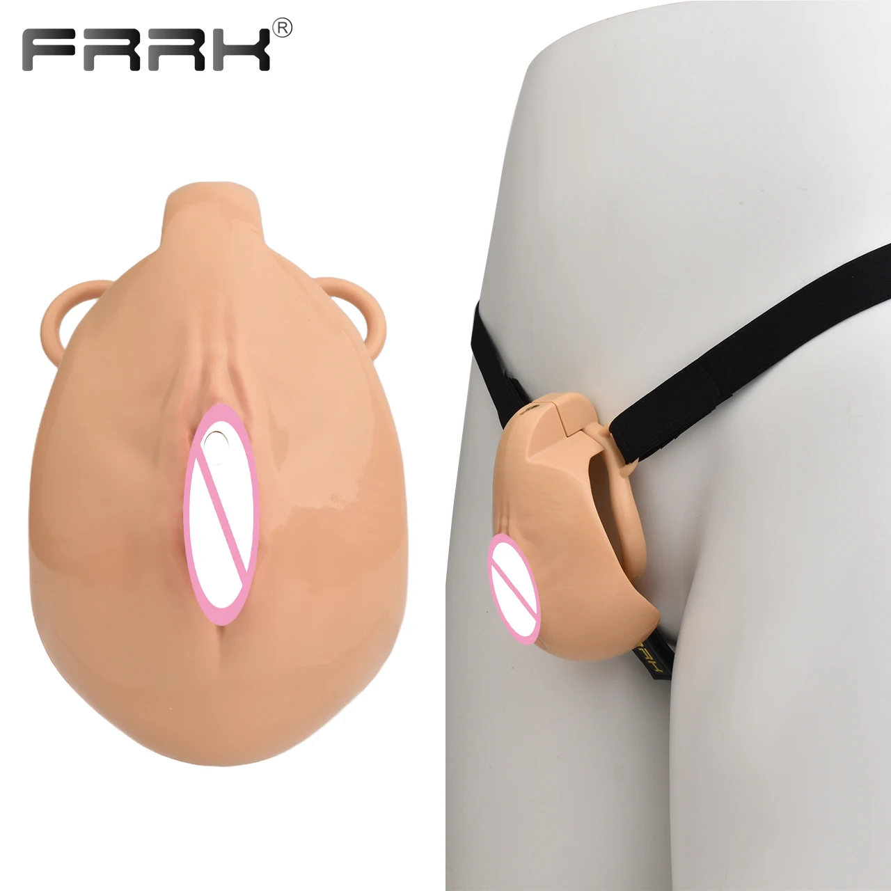 FRRK Kinky Clitoral Labia Sissies Chastity CAGE ชาย Cock CAGE พลาสติกน้ําหนักเบา Chastity เข็มขัดกรงอวัยวะเพศชาย BDSM Sex Toy สําหรับ Man