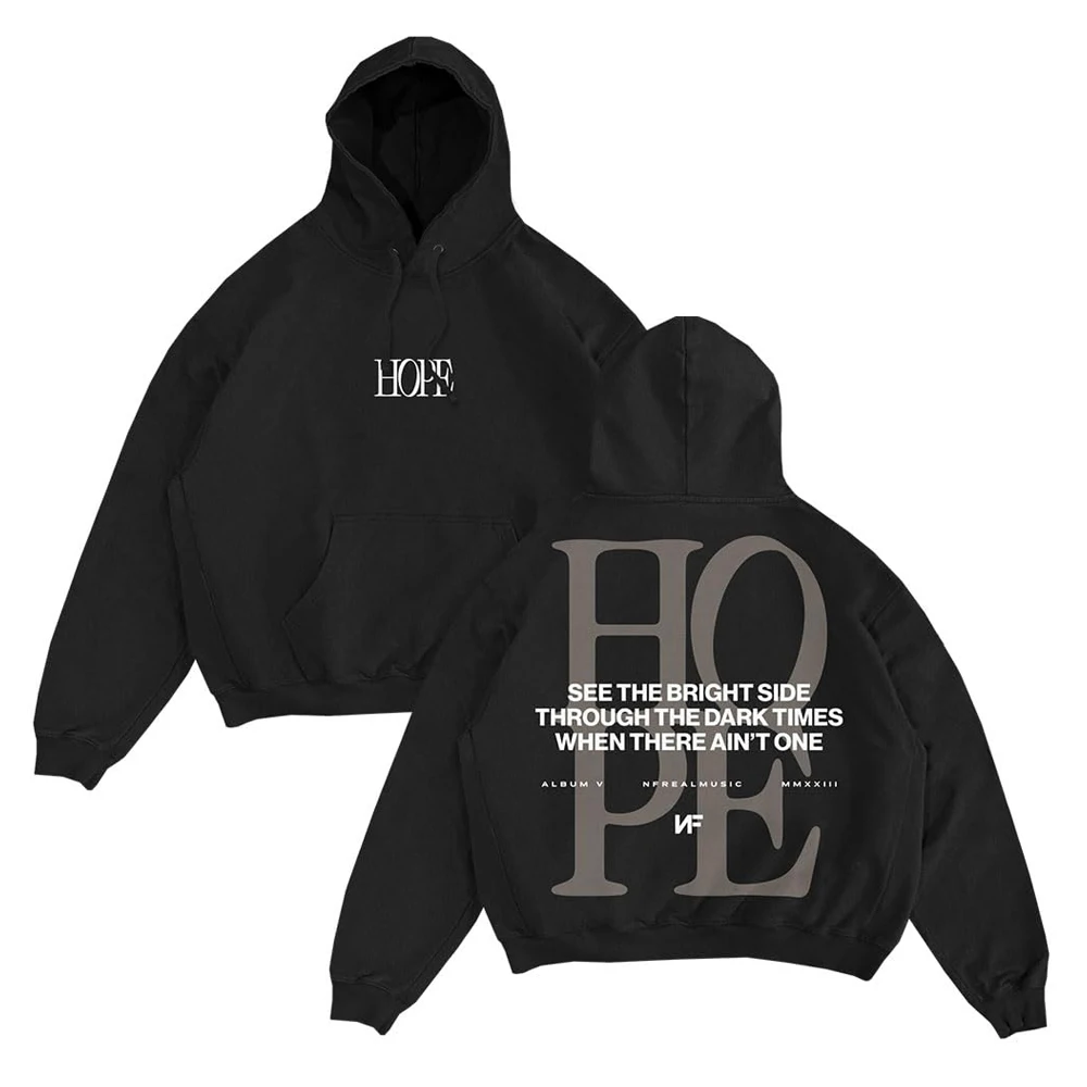 Rapper NF Hope Tour Hoodie lengan panjang Streetwear Wanita Pria Sweatshirt bertudung 2023 pakaian Hip Hop tur dunia