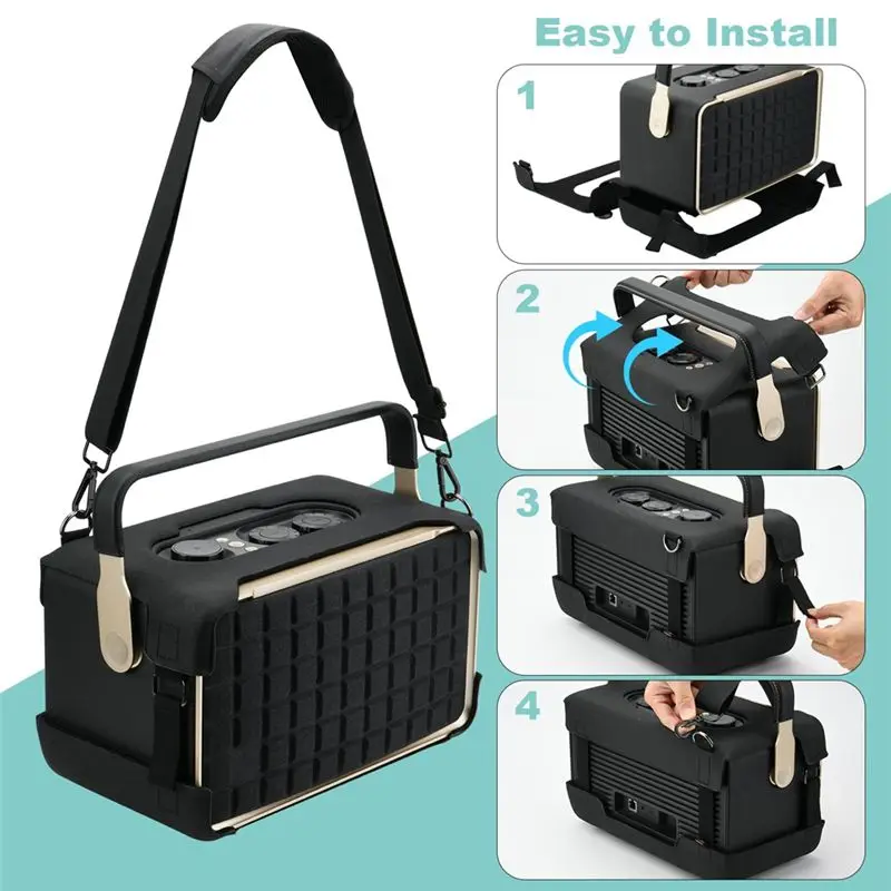 Txesign Speaker Cover For Authentics 300 Bluetooth Speaker, EVA Carrying Cover Speaker Protective Cover With Shoulder Strap