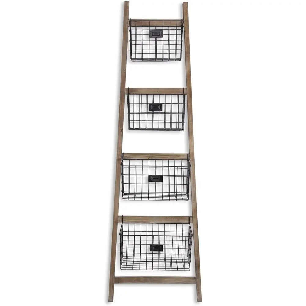 

4-Tier Metal Storage Ladder Basket