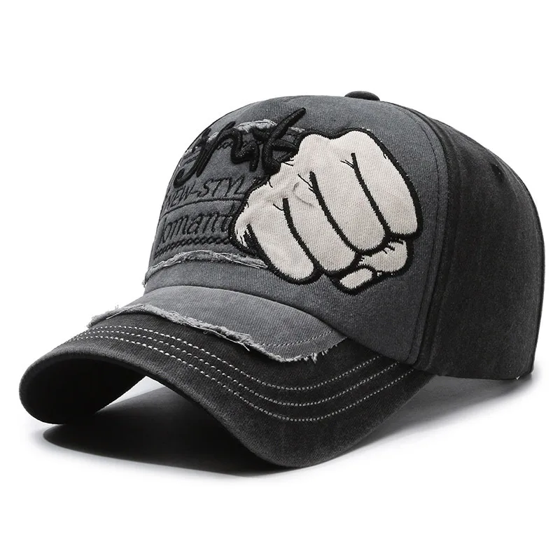 Stickerei-Baseballkappe, einfarbig, Vintage-Sonnenhut, verstellbar, leicht, für Damen und Herren