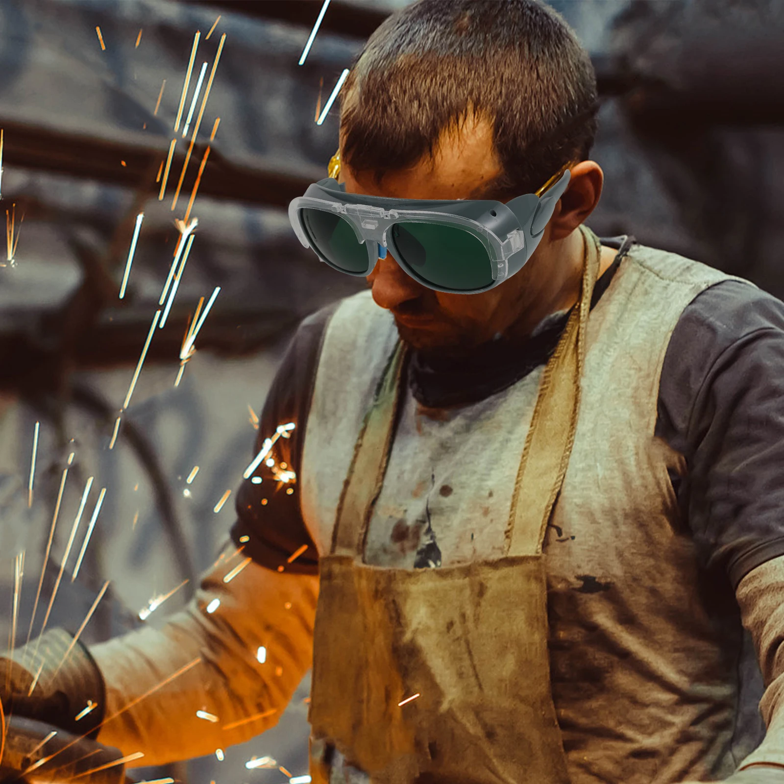 

Labor Protection Goggles Work Safety Welding Glasses Clear Eye Retro Oval Sunglasses Resistant Ergonomic