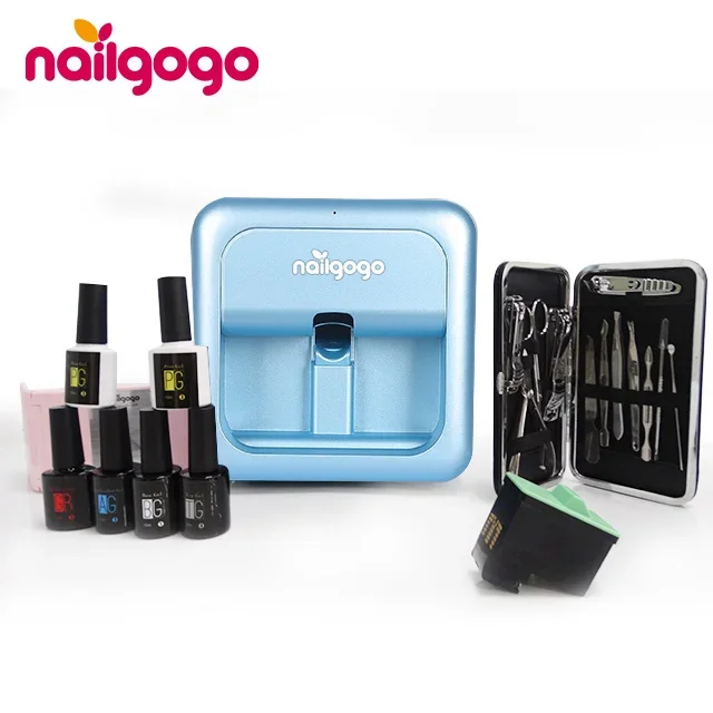 Nailgogo ligent portable smart 3d nails printer art painting machine