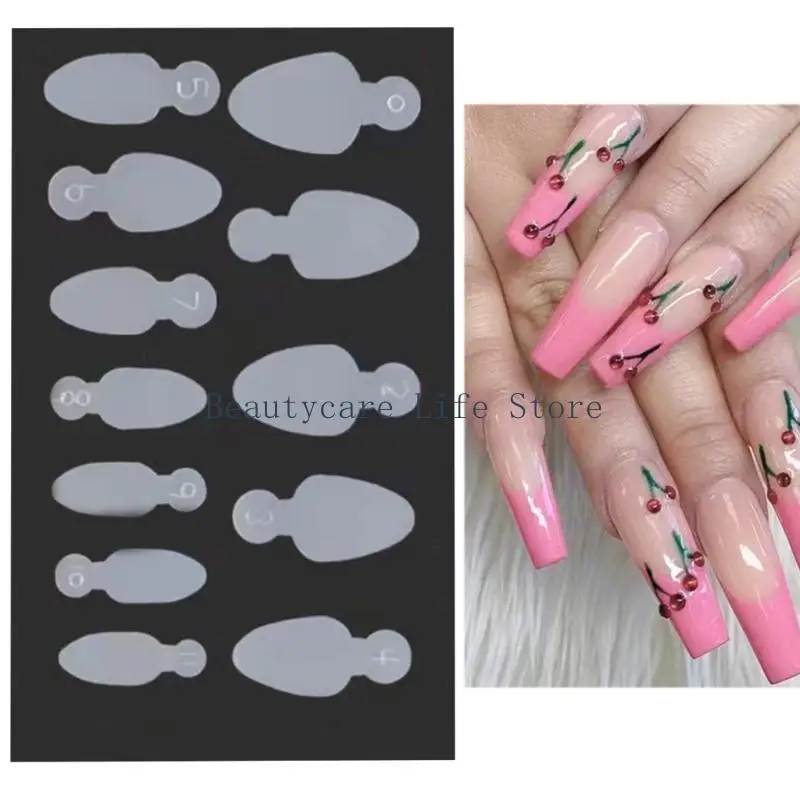 652c 12sheet ongles Forme d'autocollant français Couverture complète Faux Nails Guide dessin ligne française Autocollants