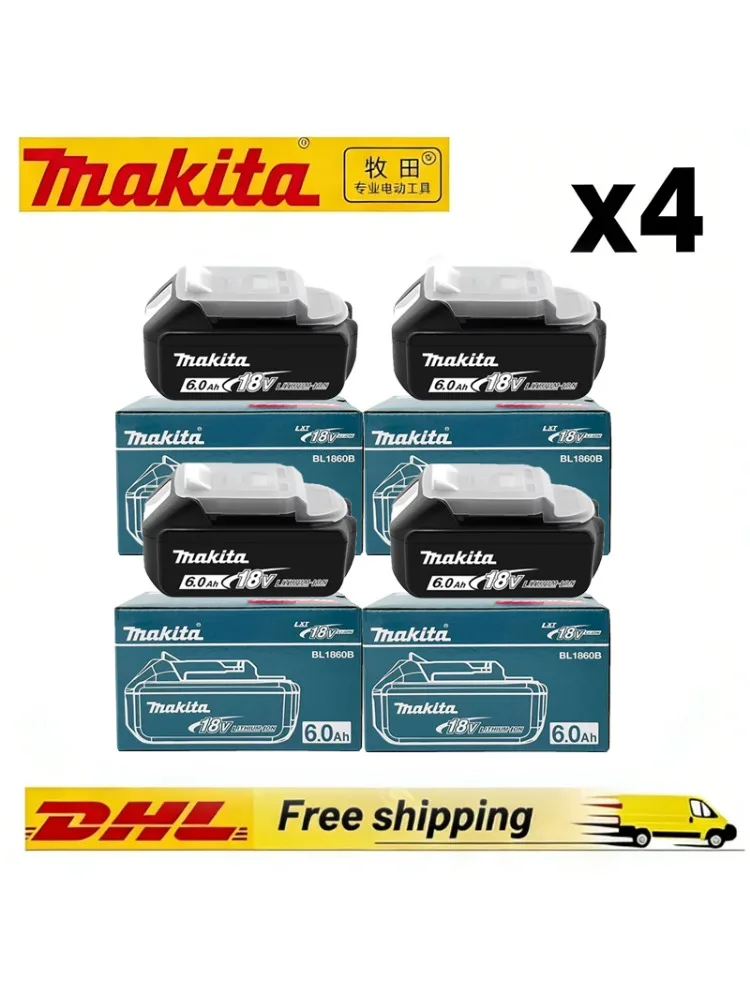 Originele 6AH Makita BL1860 6ah accu voor elektrische gereedschappen, Li-ion vervangende accu LXT BL1850 BL1840 voor 18V schroevendraaier met BMS 18v accu - afbeelding 2