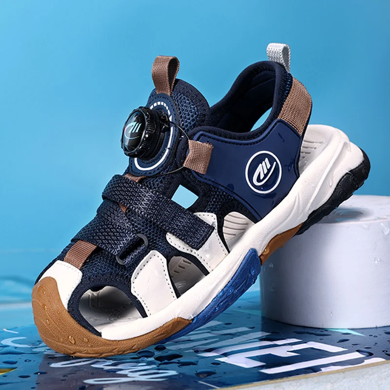 

Children Shoes Boy Sandals 2025 New Luxury Summer Beach Outdoor Shoes Sneaker Breathable Non-sliop Sports Sandals for Boy