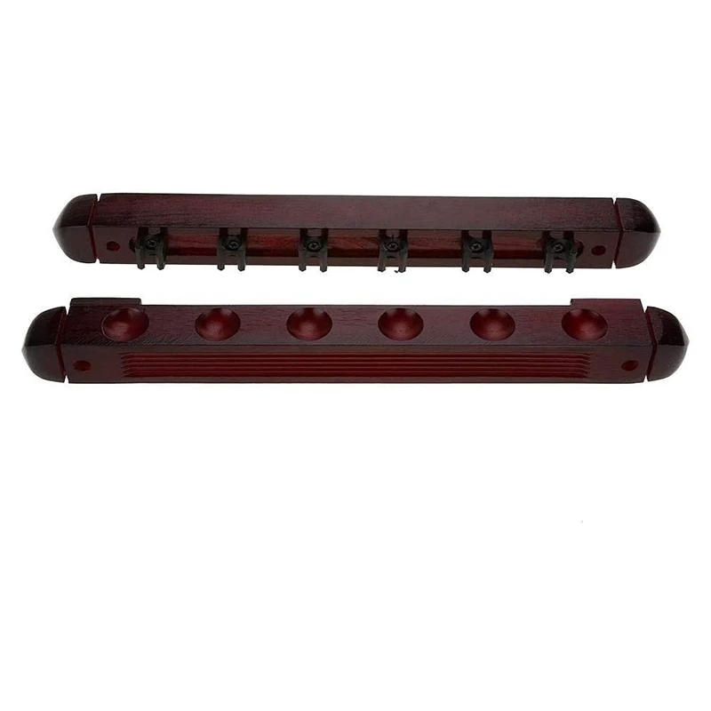 Billard Pool Queue Rack Halter Wand Hängen 6 Queue Sticks Snooker Zubehör Billard Pool Holz Queue Rack