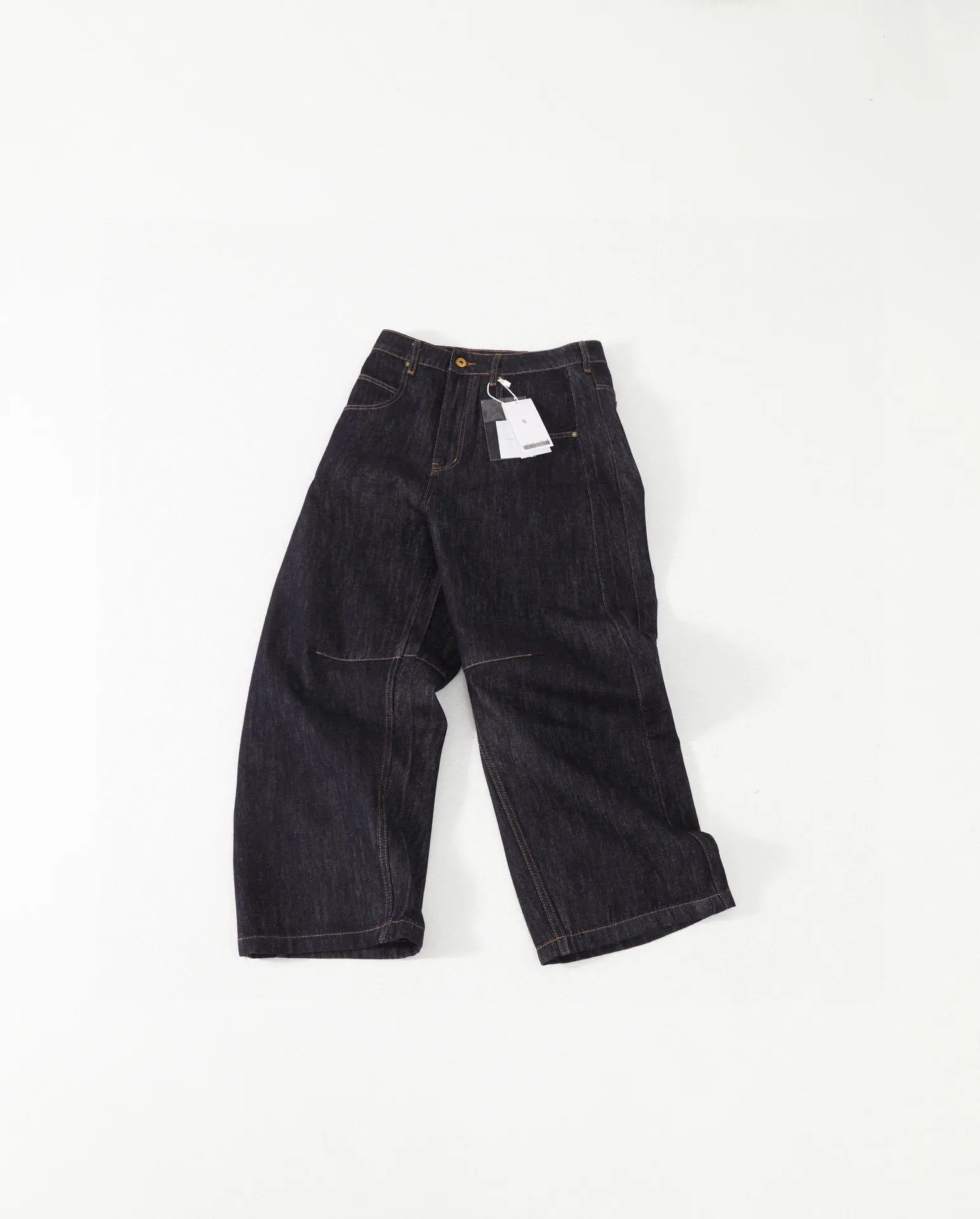 

Vintage original cow denim loose straight three-dimensional scimitar wide-leg casual jeans