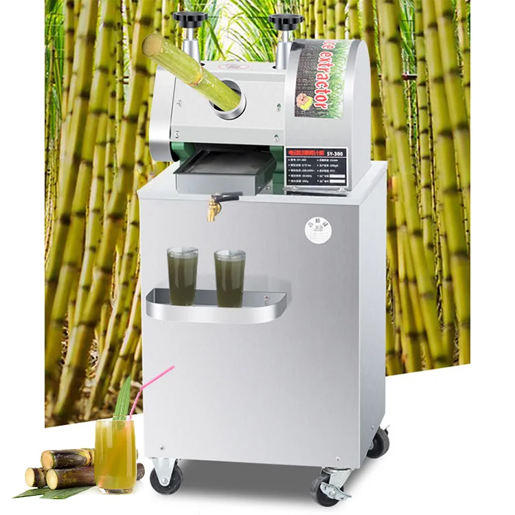عصارة عصير قصب كهربائية محمولة 220 فولت مع محرك لمطعم ومتجر الطعام معالج عصير قصب الفواكه والسكر