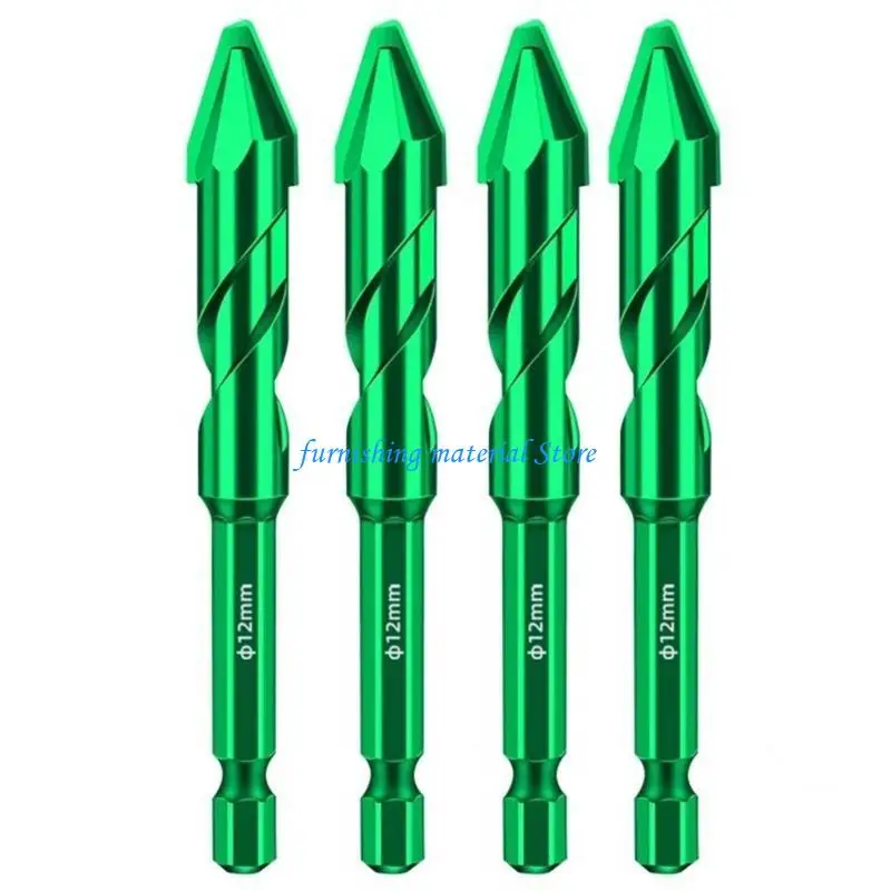 

Y5GD 4PCs Hard Ceramic Tile Drill Bits 6/8/10/12mm Achieve Perfect Hole Alignment
