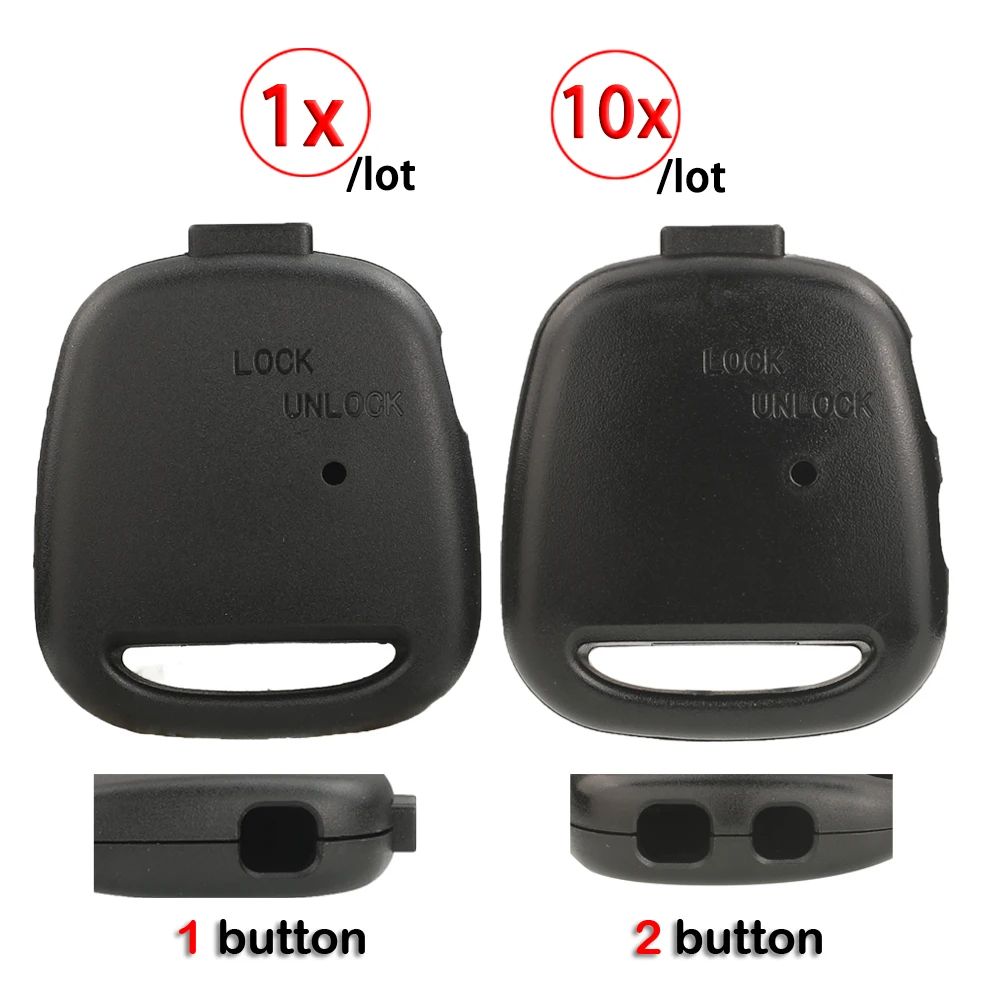 Jingyuqin 1/10pcs 1/2BNT Remote Key Shell Case Cover For Toyota Carina Estima Harrier Previa Corolla rav4 Celica Replacement Fob