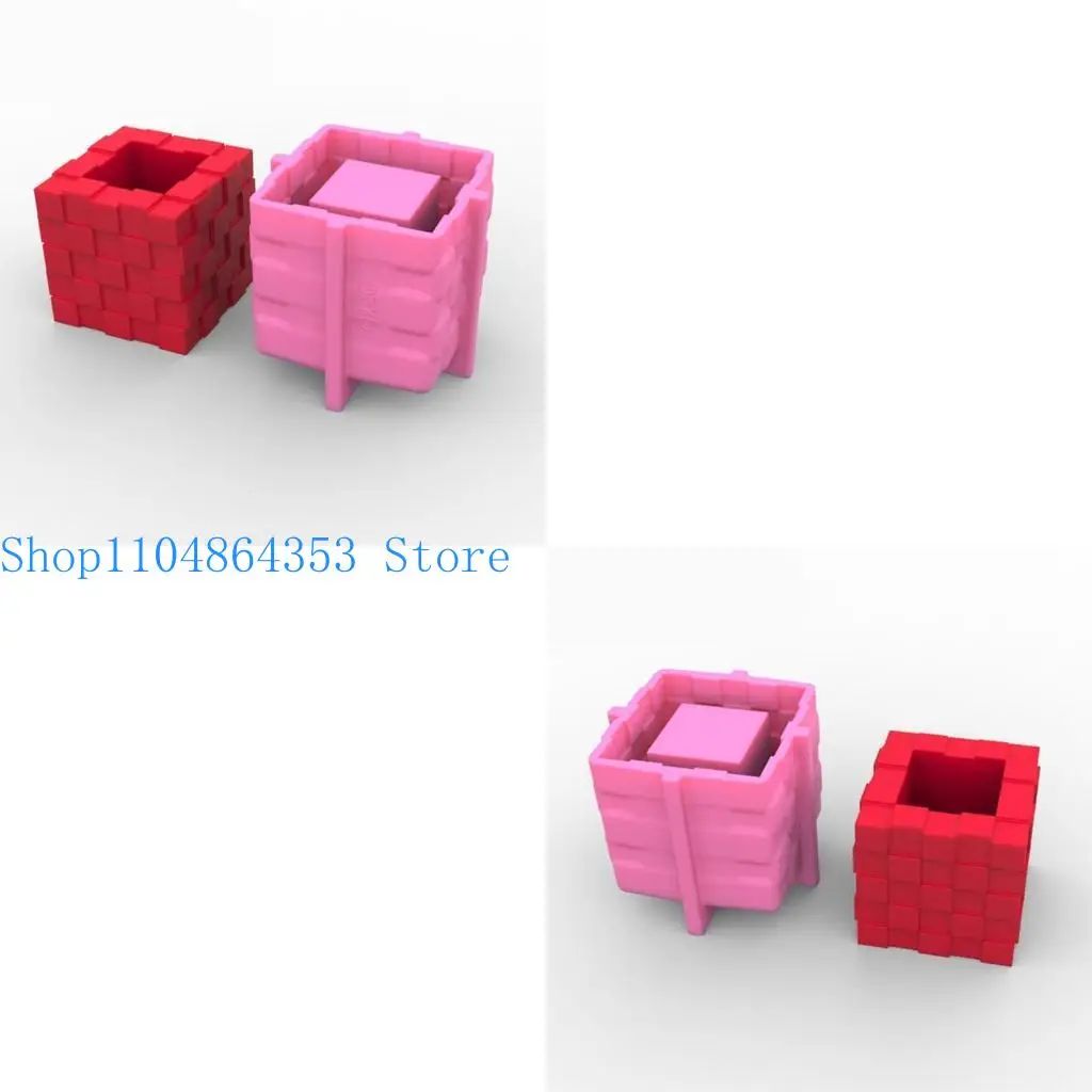 

652f домашняя цветочная плесень милая квадратная форма кубика сочная смола, плесень домашняя