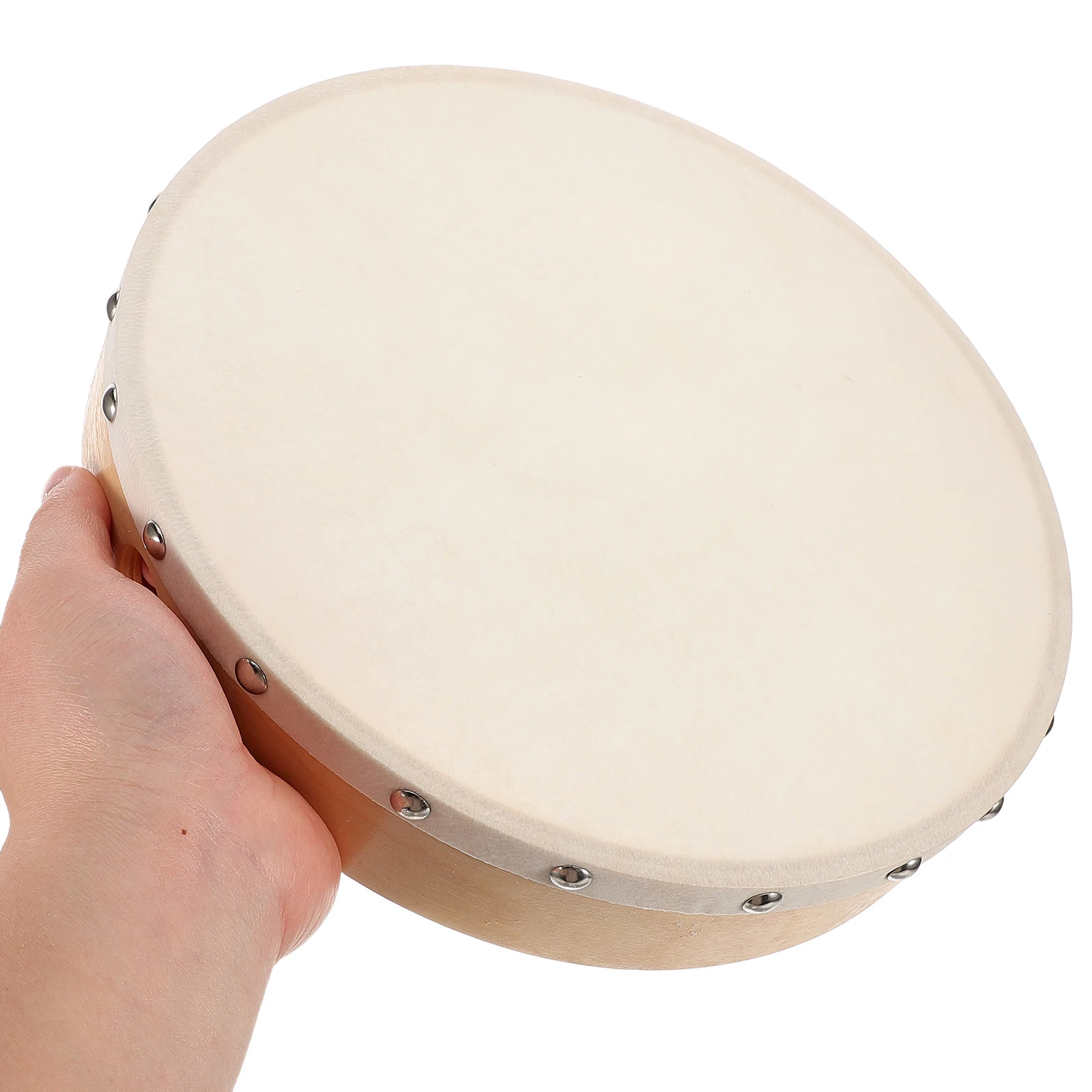 

Children Hand Drum Sheepskin with Bubble Nail Traditional Drum for Music Education Portable Wooden Frame Percussion Instrument