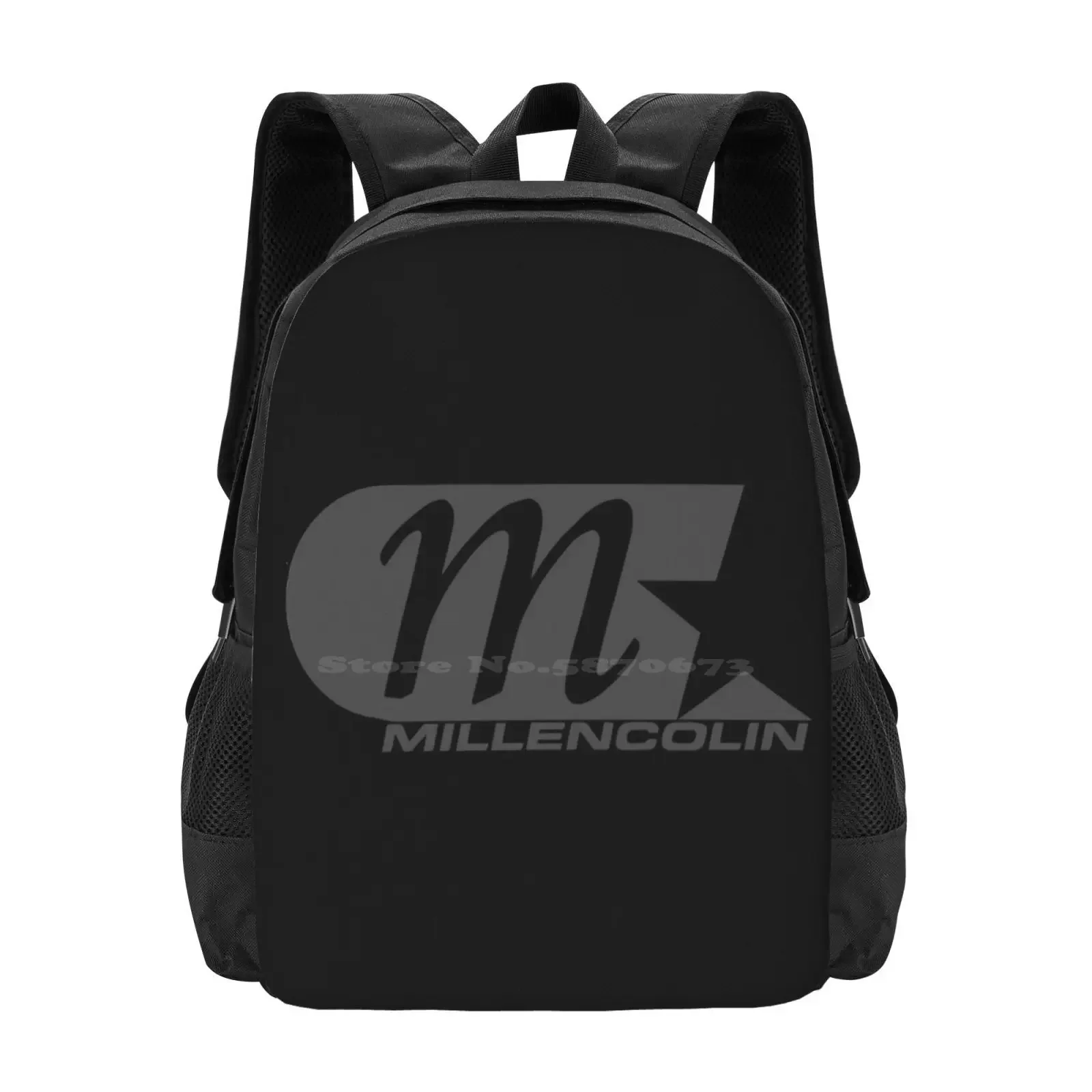

Millencolin-Classic Logotype For Legendary Swedish Punk Rock Band. Skater Punk Styled Graphic. Backpack For Student School