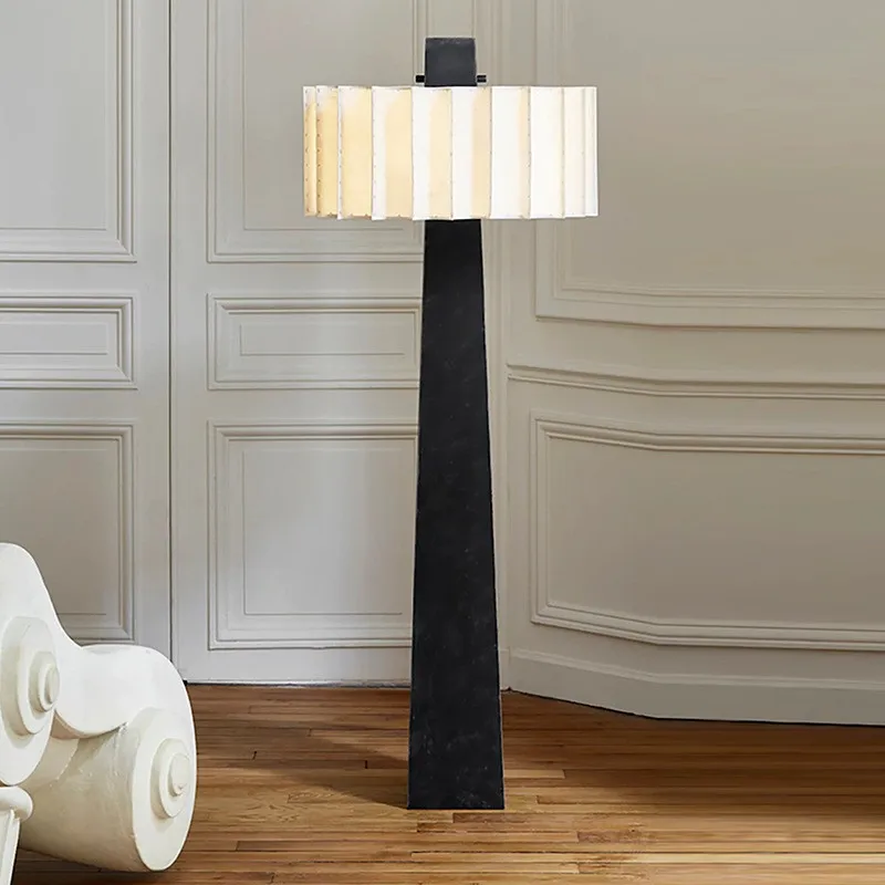 

Nordic modern Chinese living room table lamp floor lamp designer simple creative model room bedroom study black lamp