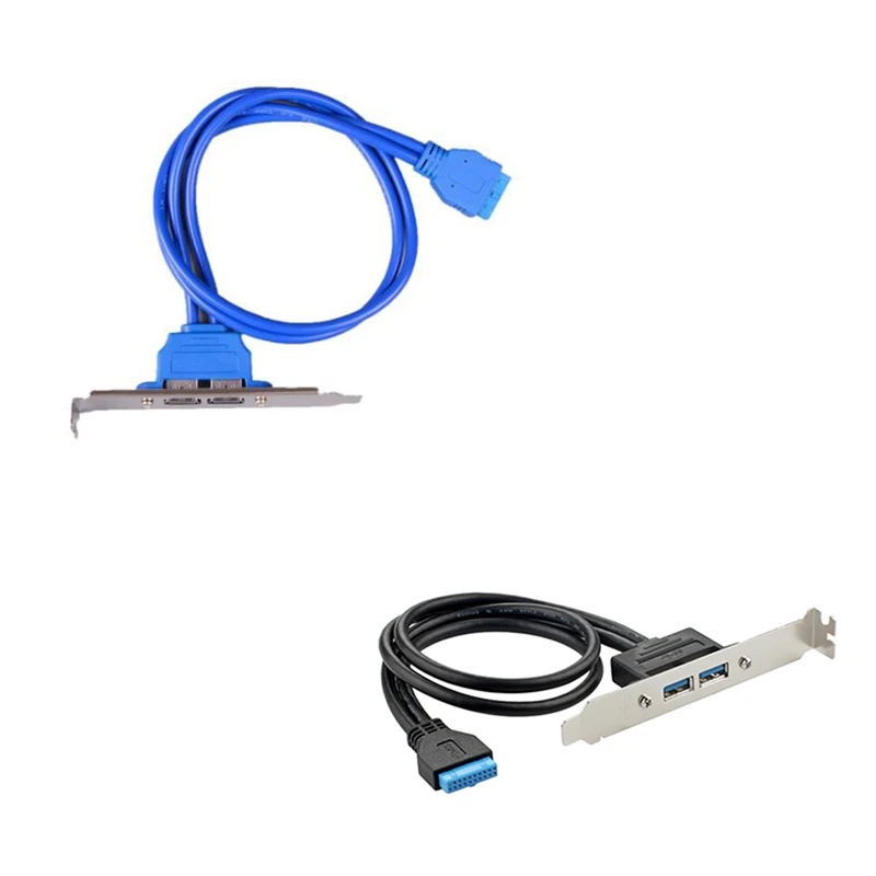 50 سنتيمتر الكمبيوتر اللوحة الرئيسية 20 دبوس إلى المزدوج USB 3.0 منافذ اكسبرس كابل اللوحة 2 USB3.0 لوحة قوس تمديد كابل