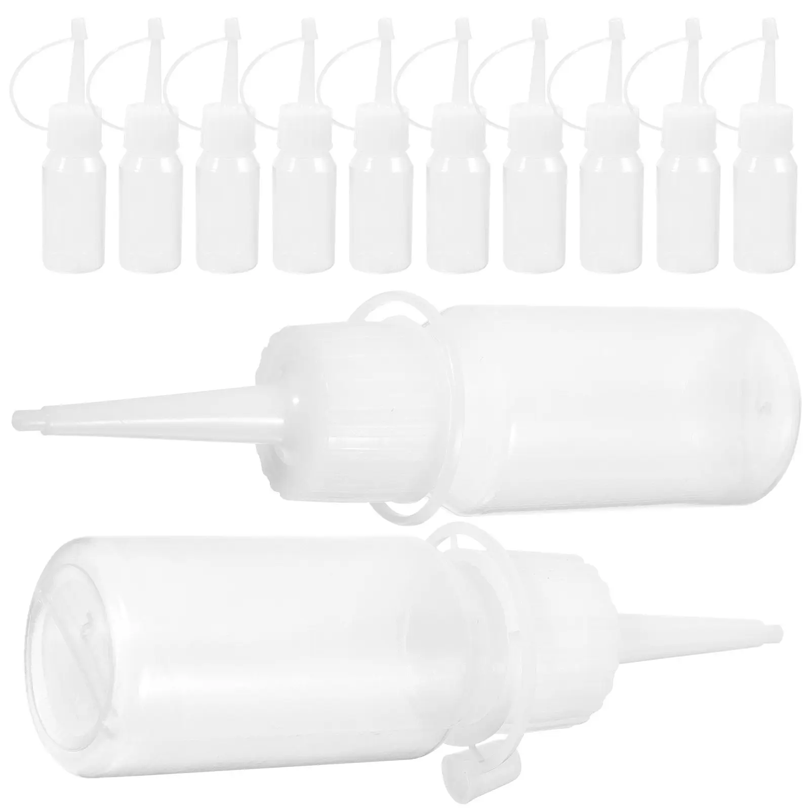 

12Pcs Hair Dye Bottles Pointed Mouth Refillable Bottles for Hair Coloring Oil Dispensing Hairdressing Salon Household Use