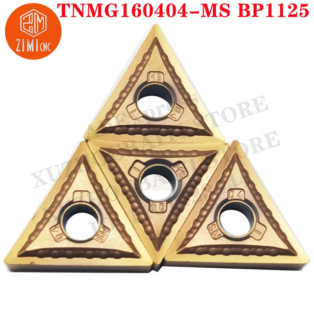 TNMG160404-MSBP1125 TNMG160404-MS Inserção de carboneto Ferramenta de Inserções para Torneamento Externo Ferramenta CNC TNMG Torno Indexável Ferramenta de corte TNMG