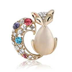 Korean Trendy Fashion kitten Brooches For Women Charms Rhinestone Sexy Cat Brooch Pin Cute Clothing Accessories Jewelry Gifts