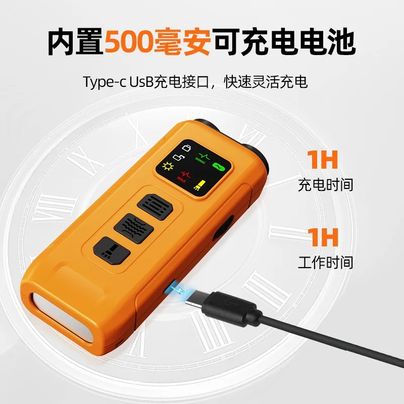 2 Rechargeable Portable Anti Barking Devices with Intelligent Frequency Converters Equipped with LED Dog Barking Stops