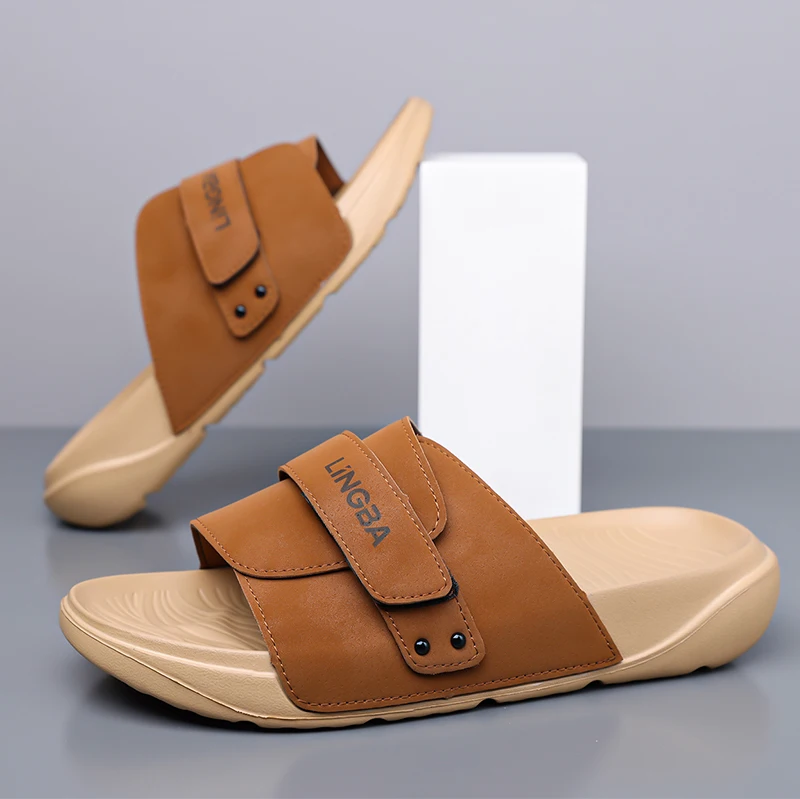 

Men's 2026 New Summer Fashion Slides Classic Minimalist Casual Outdoor Open Toe Beach Sandals
