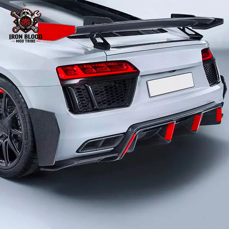 

Suitable for Performance Style Dry Carbon Fiber Car Rear Diffuser Audi R8 2016-2019