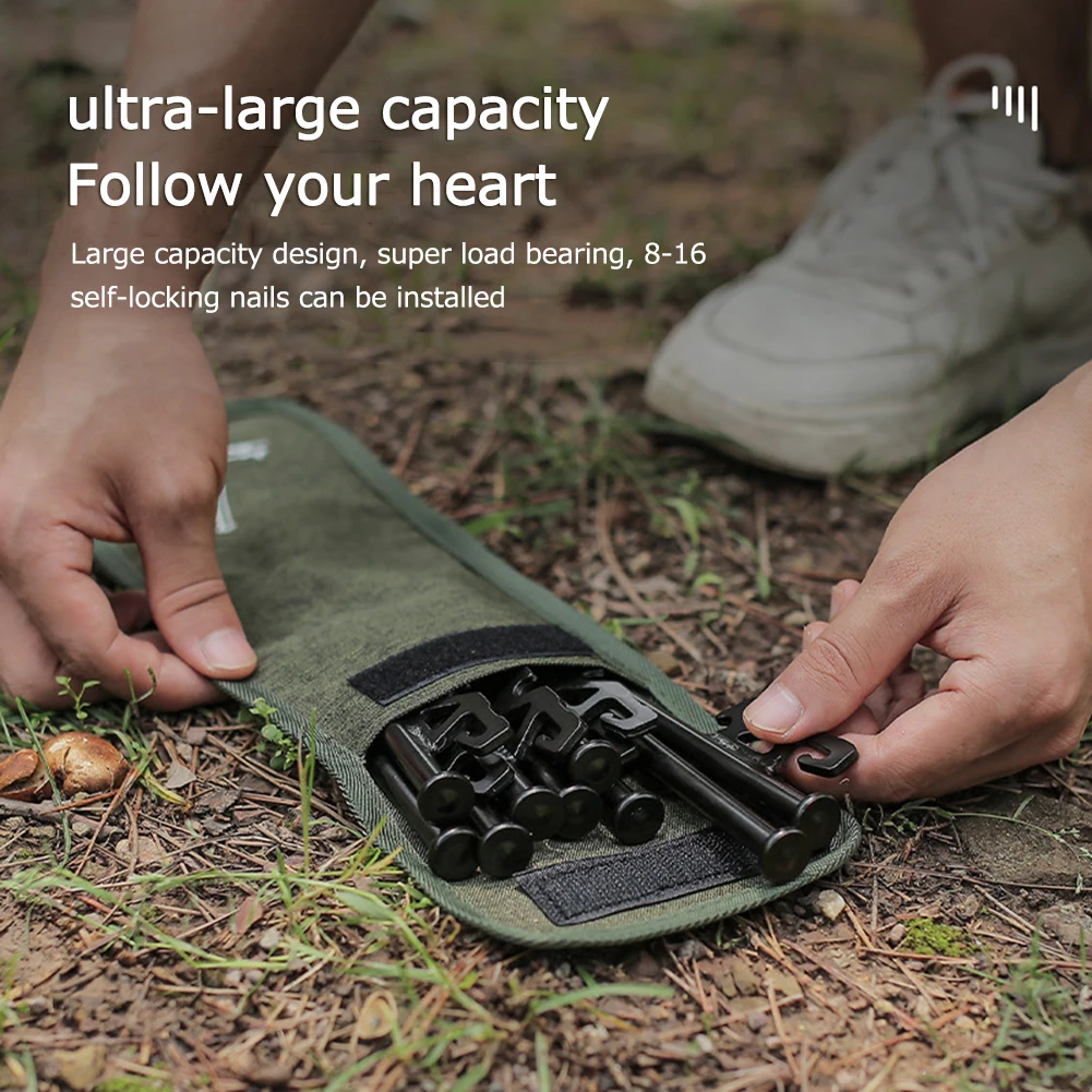 Camping Tent Stake Bag Multi-Purpose Tent Stake Storage Bag Tent Ground Nails Storage Bag for Hiking Outdoor Use Camping