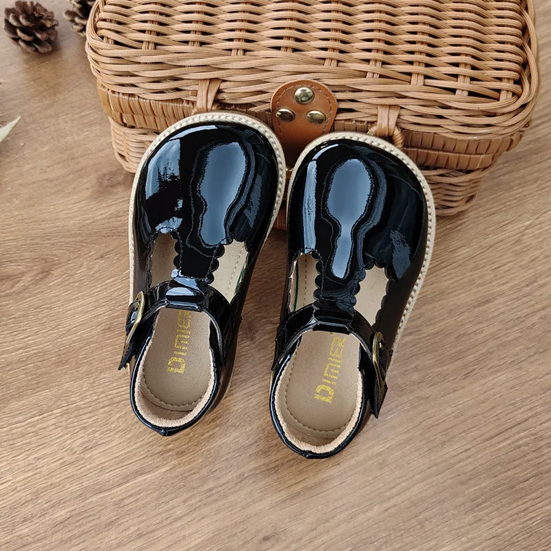 Girls Single Shoes 2024 Spring And Summer Fashion Breathable Leather Children\'s Casual Shoes Korean Version Of Children\'s Shoes