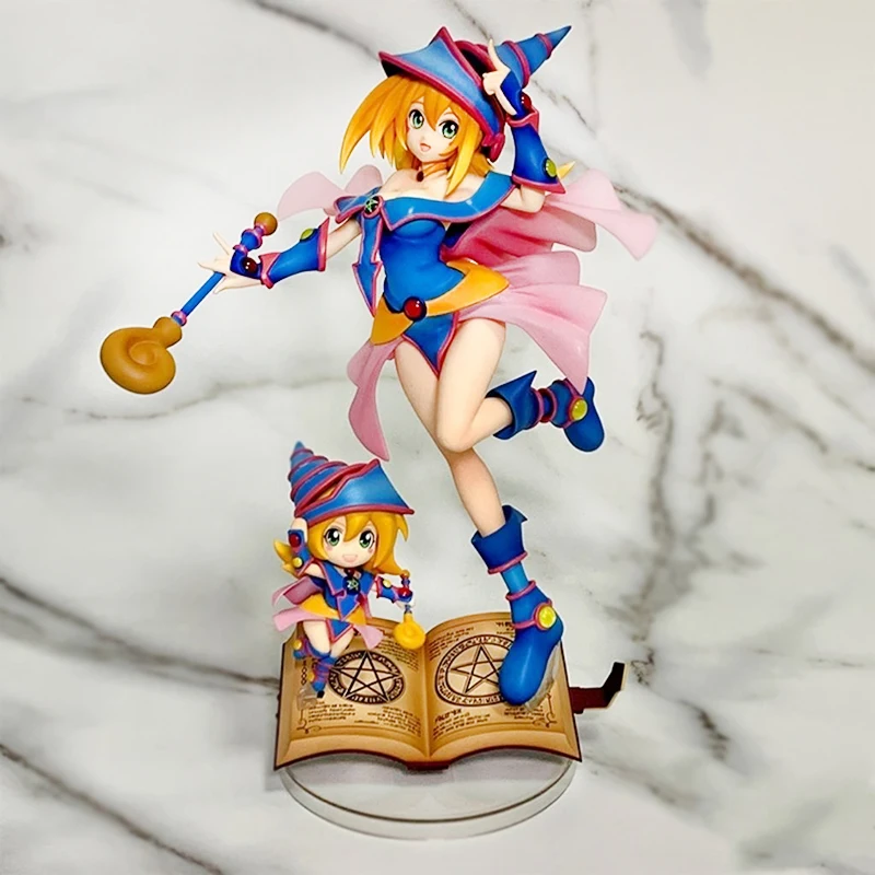 28cm Anime Dark Magician Figures Duel Monsters Action Figures Magic Girl Figurine PVC Collection Model Toys Decoration Gifts