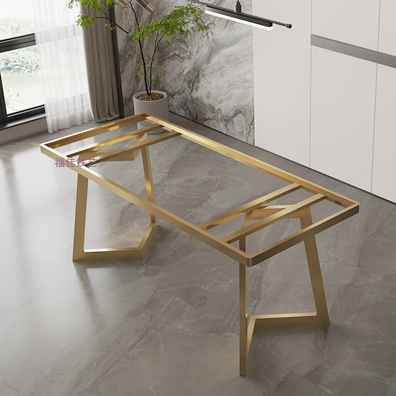 Light luxury tile table legs bracket rock slab metal feet custom marble rack carbon steel coffee table legs embedded