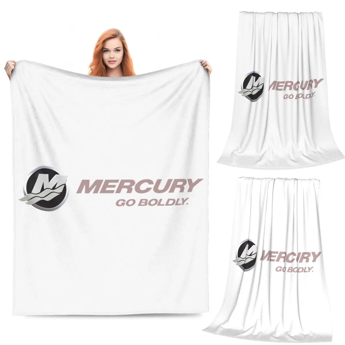 

Mercury Go Boldly Boat Blankets Flannel Sofa Throw Blanket Lightweight for Home Bedroom Outdoor Throws Bedspread Quilt
